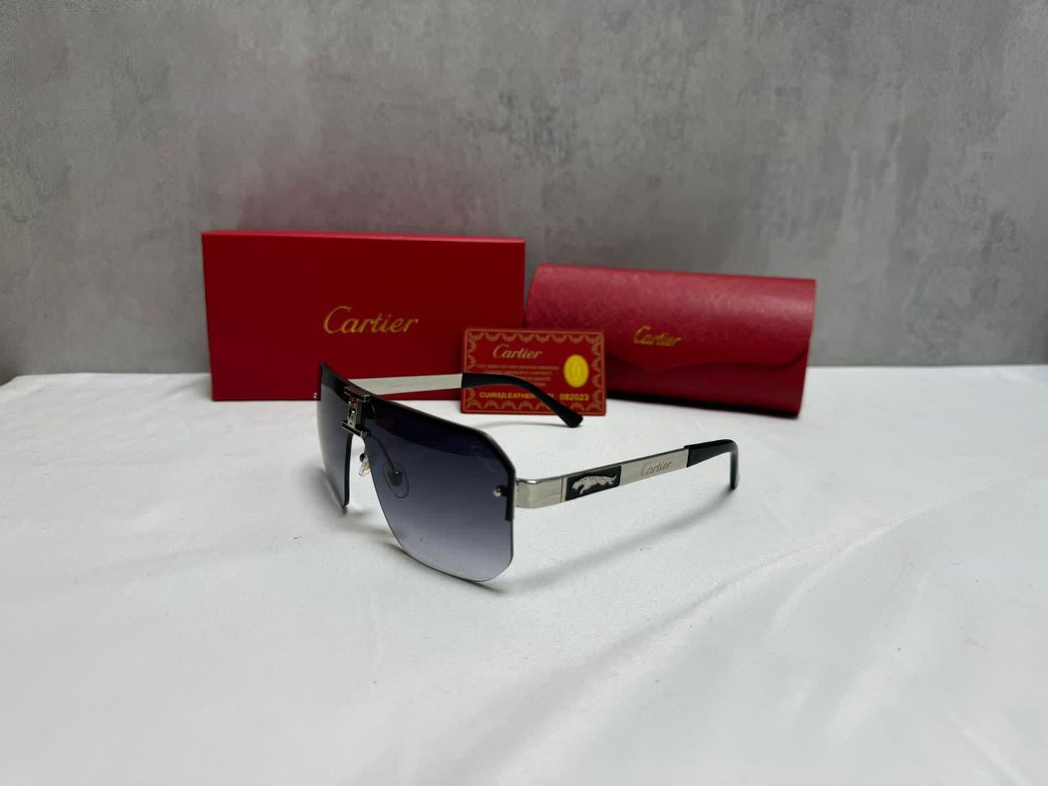 Cartier Wooden Stick Panther Sunglasses