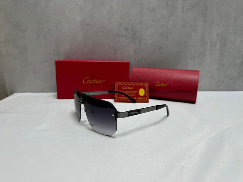 Cartier Black Square Frame Sunglasses