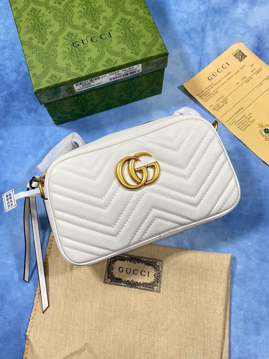 Gucci Women's GG Marmont Designers White Cream Bags Fake Replica Sale UK Woman First Copy Luxury Bag Reps Cheap Price Rep Lady Handbag Purses Crosbody Minibag Brand Logo Monogram Chain Belt Fashion Casual 1st Copies Quilted Leather Original