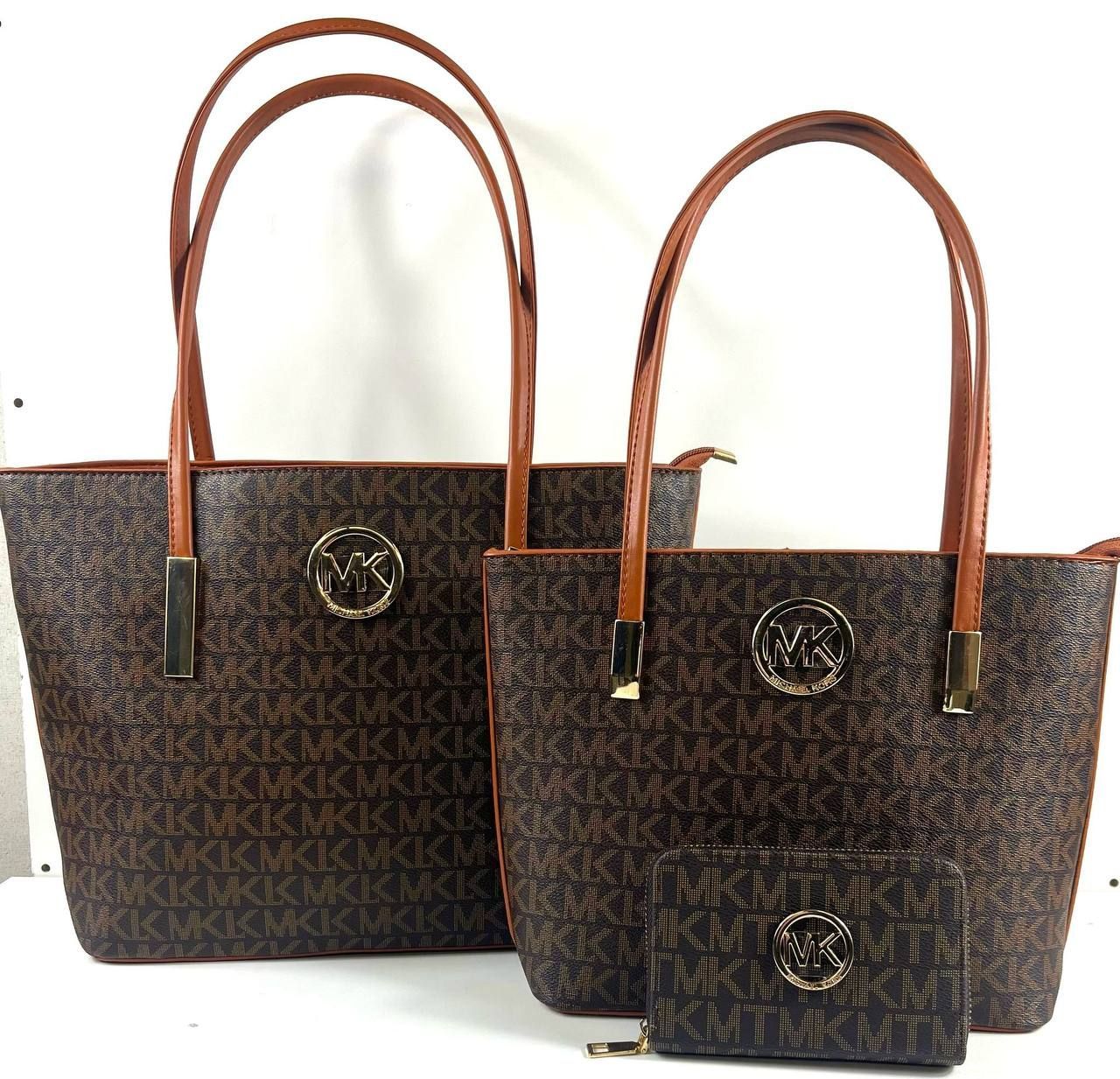 Michael Kors Women's Brown Signature Tote Bag MK Brand Logo Handbag Sale UK