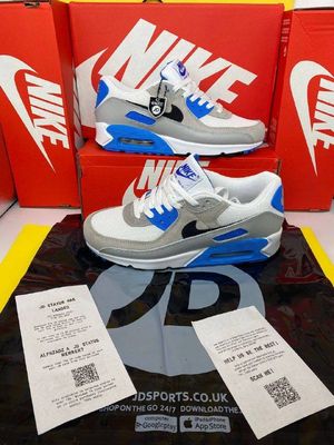 Nike Men's Trainers Trainer 90s 90's 1:1 White Photo Blue UK	Nikes Air Max 90 Men Mens Rep Replica Shoes Fake Man Mans Duplicate Sneakers AAA First Copy Cheap Sneaker Best Copies Sale Reps MAX.90 Air.Max Black FN6958-102 Pure Platinum