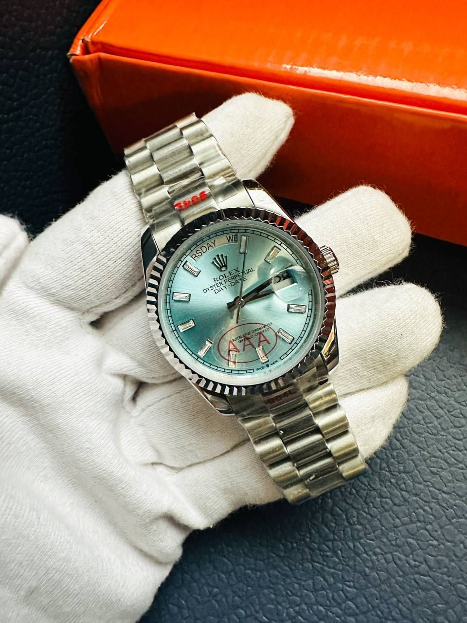 Rolex Oyster Perpetual Day Date Ice Blue Watch For Women's