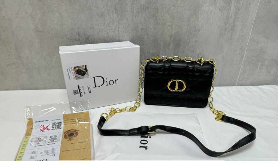 Christian Dior Leather Crossbody Bag For Women's in 2 Colors, Colors: Black