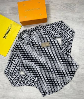 Burberry Patterned Shirt For Men's in Black Color Burberry Patterned Shirt For Men's in Black Color