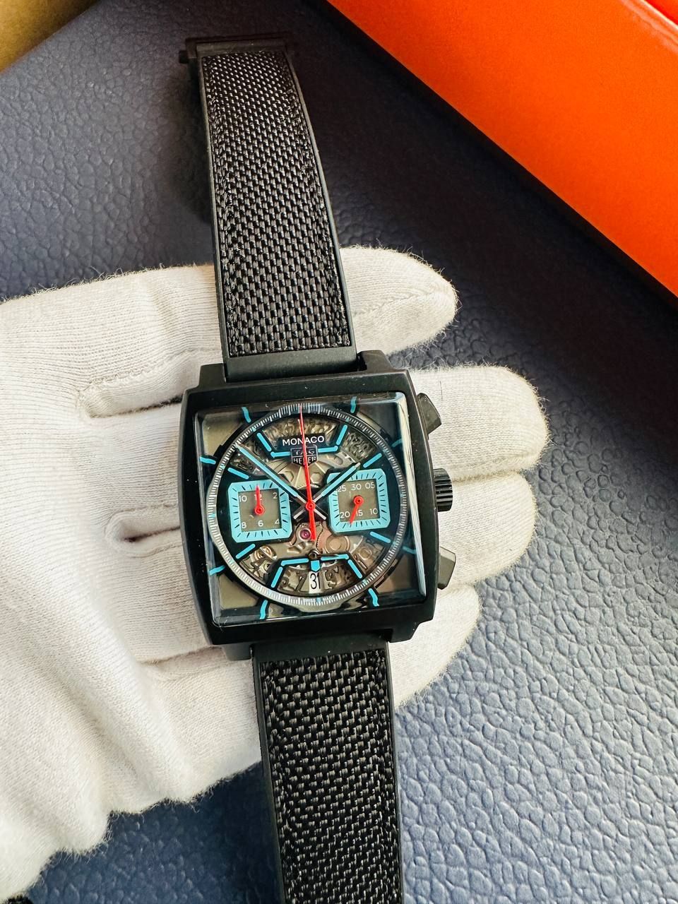 TAG Heuer Monaco Chronograph Titanium Blue Dial Men's Watch