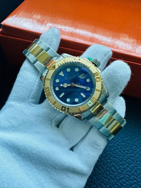 Rolex Yacht-Master Two Tone Watch For Men's Blue Dial Rolex Yacht-Master Two Tone Watch For Men's Blue Dial