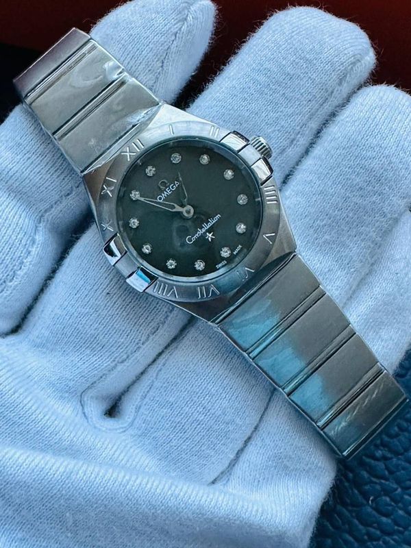 OMEGA Constellation Black Dial Watch For Women's OMEGA Constellation Black Dial Watch For Women's