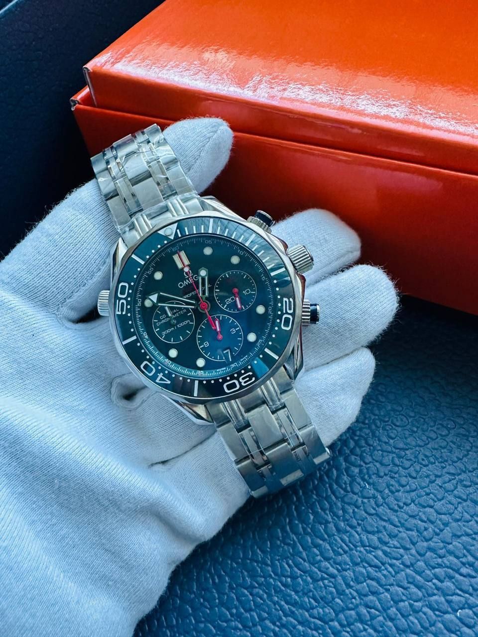 Omega Seamaster Diver Watch 300 M Chronograph 44MM Blue Dial