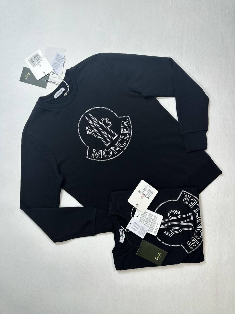 Moncler Enfant Logo-Embroidered  Jumper Black For Men's