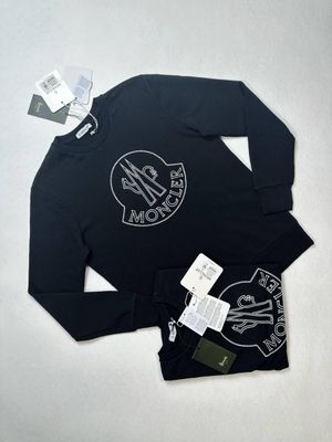Moncler Enfant Logo-Embroidered  Jumper Black For Men's