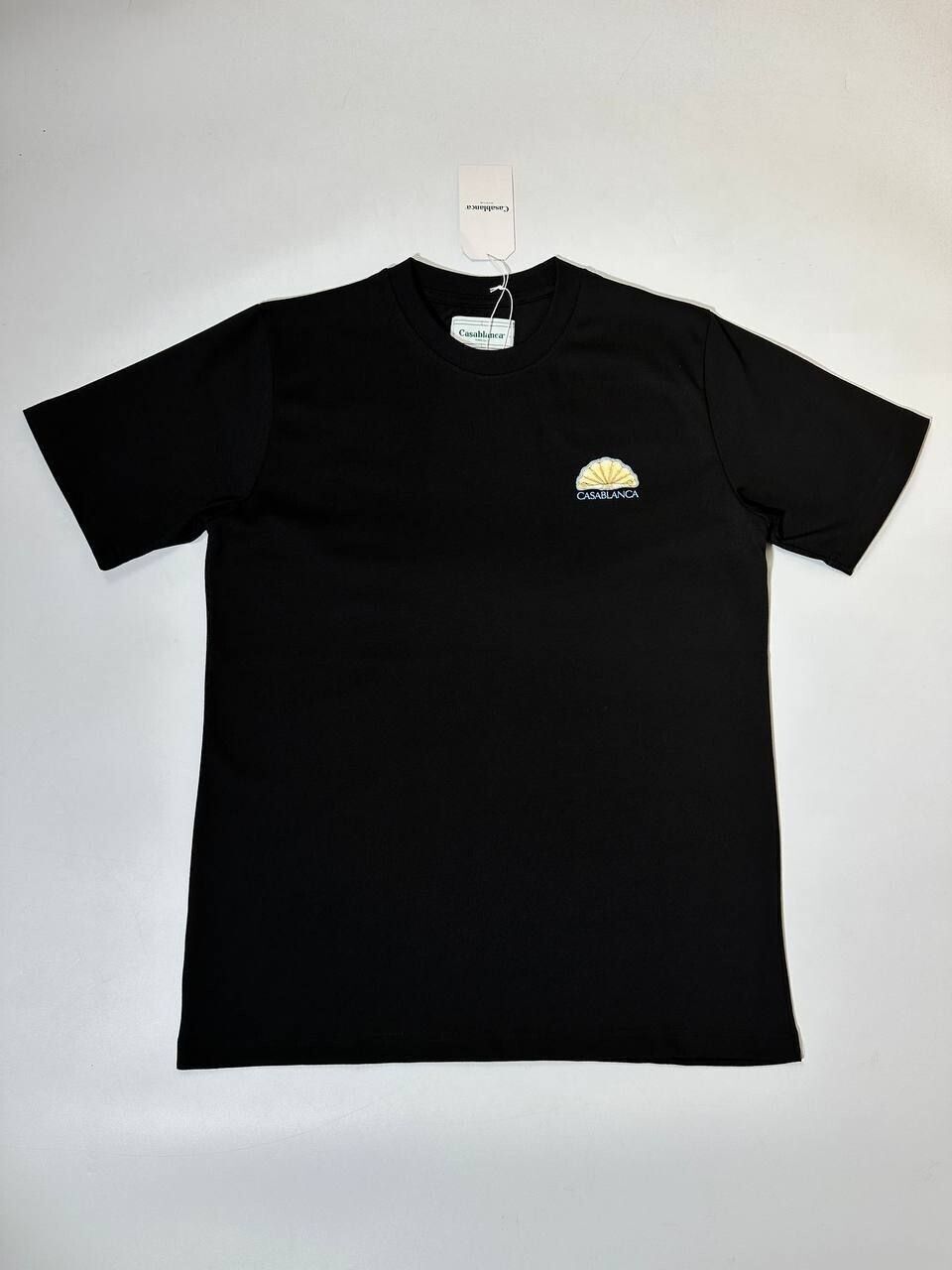 Casablanca Logo Printed T-Shirt in 2 Colors, Colors: Black
