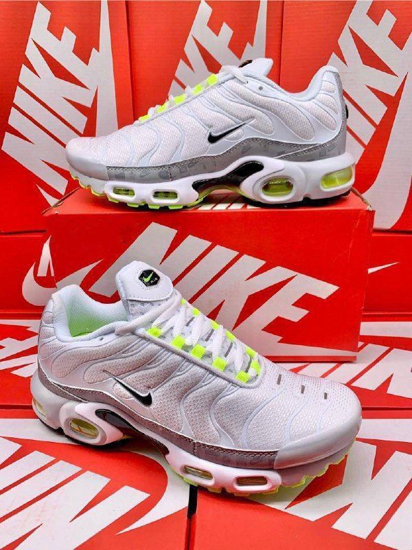 Nike Men's Trainers Trainer TNS TN's 1:1 Platinum Grey Logos	Nikes Air Max Plus TN Men Mens Rep Replica Shoes Fake Man Mans Duplicate Sneakers Copy Cheap Sneaker Sale UK Reps MAX.TN Air.Max DB0682-002 White Black Reflective