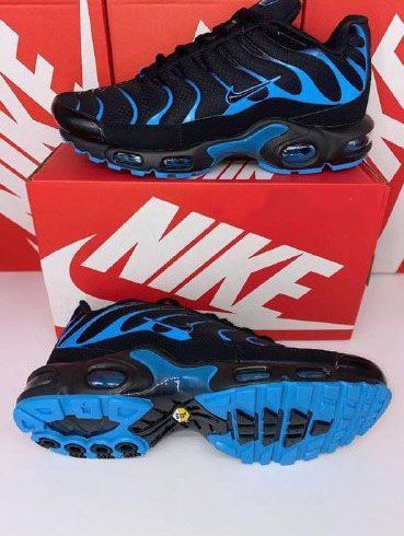 Nike TN Air Max Plus Trainers For Men's Black Blue Nike TN Air Max Plus Trainers For Men's Black Blue