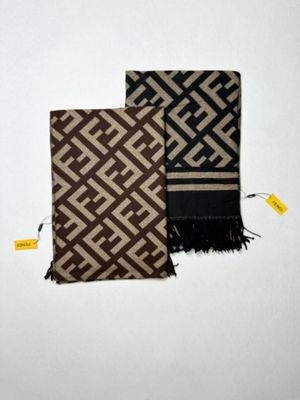 Fendi Wool Scarf Silk Jacquard Winter Fashion For Women in 2 Colors