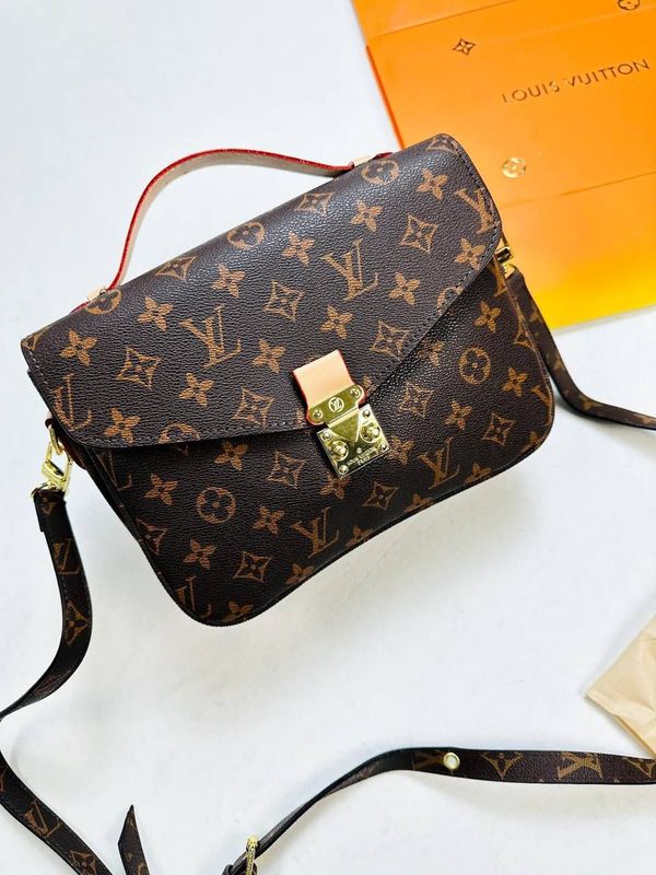 Louis Vuitton Women's Luxury Pochette Metis Brown Bag Reps Sale UK Women First Copy Replica Cheap Price Cross Body Bags Ladies Fakes Rep 1st Copies Leather Crossbody Woman Fake Purse Designer 1:1 AAA LV Brand Logo Long Strap Handbag 