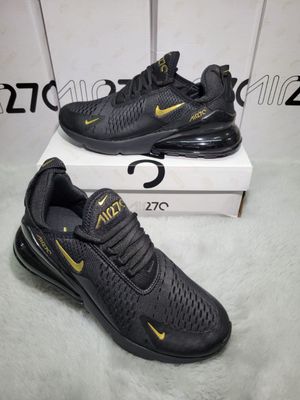 NIKE Men's Air Max 270 Trainers Black & Gold NIKE Men's Air Max 270 Trainers Black & Gold