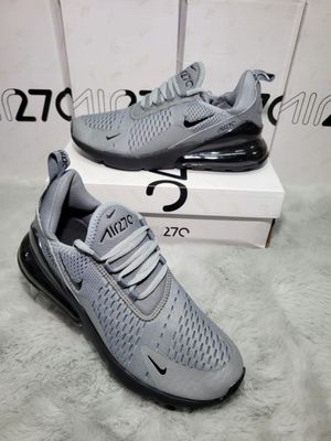 NIKE Men's Air Max 270 Trainers Smoke Grey Orange NIKE Men's Air Max 270 Trainers Smoke Grey Orange