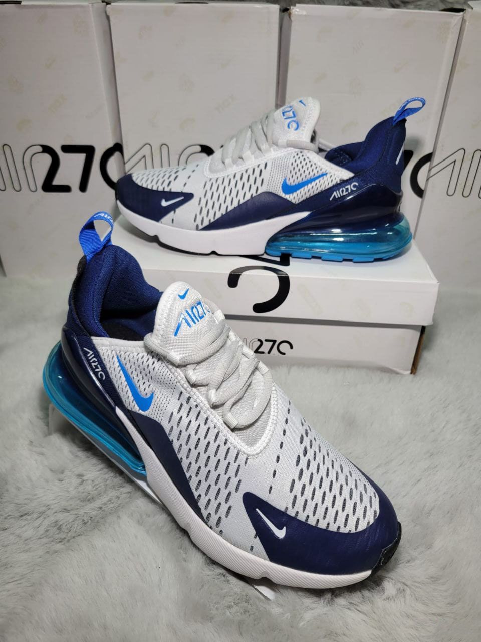 Nike Men's Trainers Trainer 270s 270's 1:1 White Black Blue	Nikes Air Max 270 Men Mens Rep Replica Shoes Fake Man Mans Duplicate Sneakers First Copy Cheap Sneaker Sale UK Reps MAX.270 Air.Max AH8050-110 Photo 943345-033