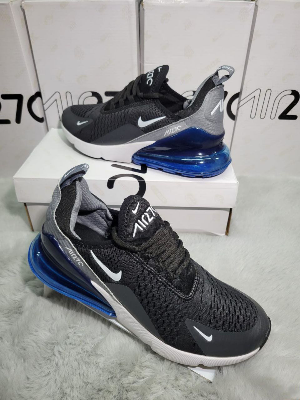 Nike Men's Trainers Trainer 270s 270's 1:1 Black Iron Grey	Nikes Air Max 270 Men Mens Rep Replica Shoes Fake Man Mans Duplicate Sneakers First Copy Cheap Sneaker Sale UK Reps MAX.270 Air.Max 943345-034 White Photo Blue