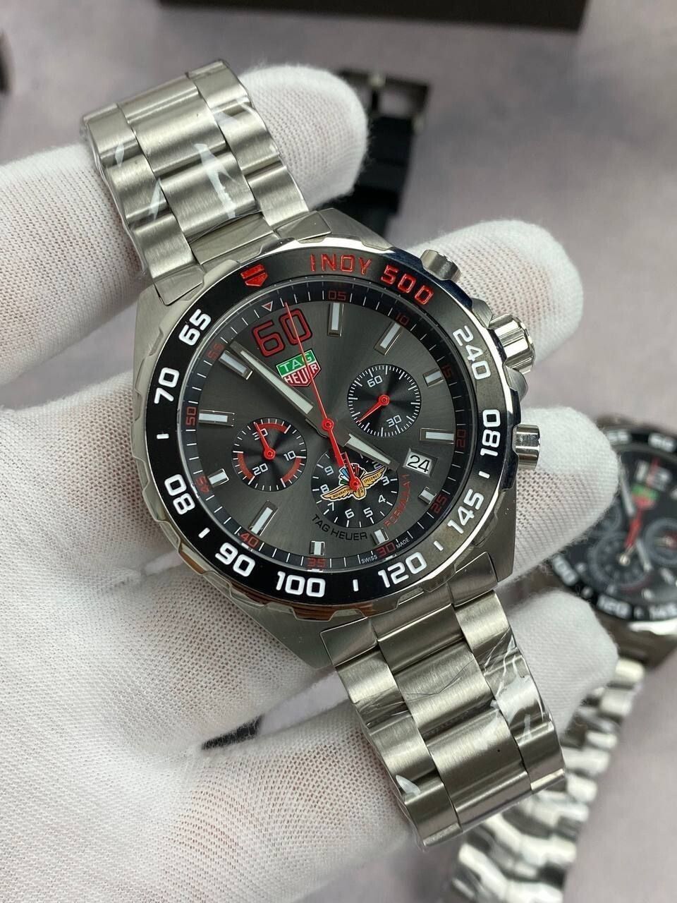 TAG Heuer Formula 1 Watch in 3 Dials For Men's, Dial Colors: Grey/Red