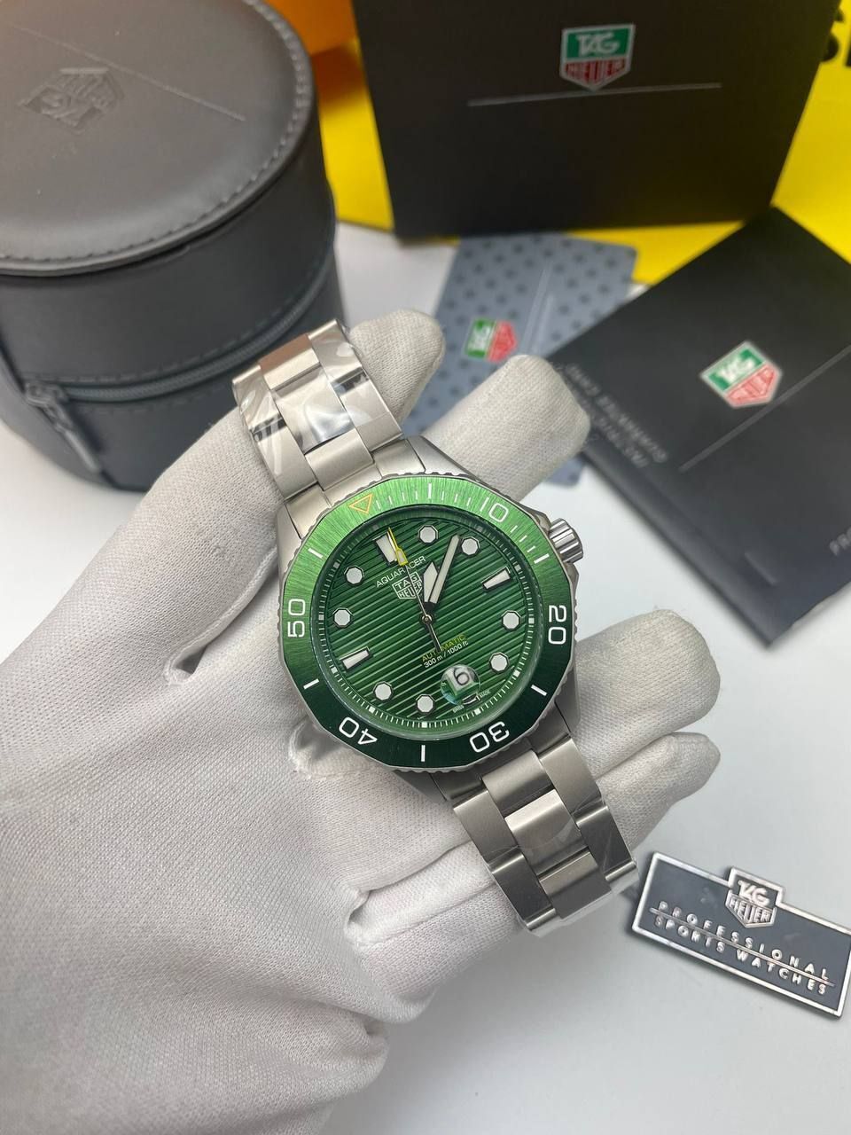 Tag Heuer Aquaracer Professional Watch in Green Dial