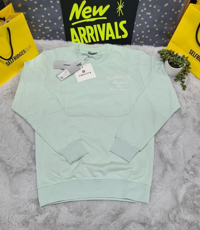 Christian Dior Logo Printed Crew Neck Jumpers For Men's in Different Colors