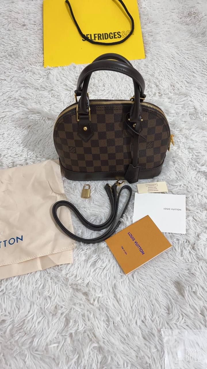 Louis Vuitton BB Alma Crossbody Designer Brown Bag Fake AAA Sale UK Woman First Copy Cheap Price Fakes Replica Handbag Women Luxury Reps Leather Minibag 1st Copies Rep Shoulder Bags Ladies Belt Strap 1:1 LV Brand Logo Monogram Duplicate 