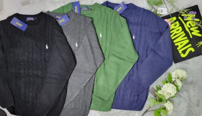 Polo Ralph Lauren Men's Cable Knit Cashmere Wool Crew Neck Jumpers in Different Colors For Men's