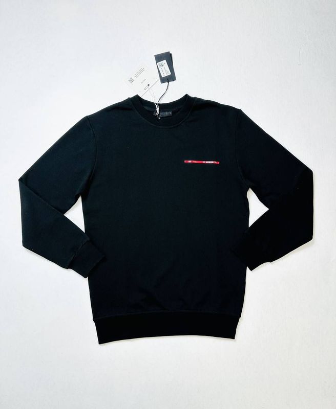 Prada Milano Logo Printed Jumpers Prada Milano Men's Women's Designer Black Jumpers Fake Reps Sale UK Men Women First Copy Cheap Price Replica Jumper Man Woman 1st Copies Luxury Knitted Sweatshirt 1 to 1 Brand Logo 1:1 Fakes Rep Full Sleeves Sweatshirts AAA Duplicate
