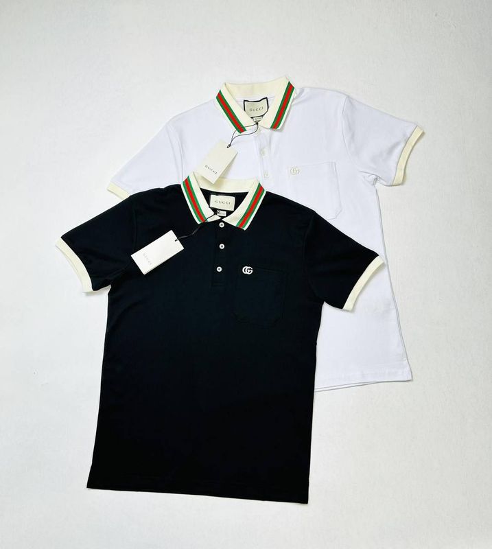 Gucci Men's Piquet Polo Shirt GG Black White Gucci Men's Women's Piquet Polo Shirt Black White Replica AAA GG Sale UK Man Woman Polos Shirts First Copy Fake Reps Cheap Price Rep Knit Web Collar Stripe Brand Logo 1st Copies Luxury Designer Unisex Fashion Style Duplicate Men Women Original
