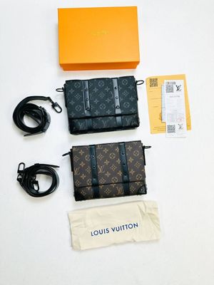 Louis Vuitton Men's Eclipse Trunk Messenger Reps Black Brown Bag Sale UK Man First Copy Replica Designer LV Monogram Bags Cheap Price Rep Leather Cross Body Shoulder Long Belt Purse 1st Copies 1:1 Fake Brand Logo Fakes Luxury Wallet Original