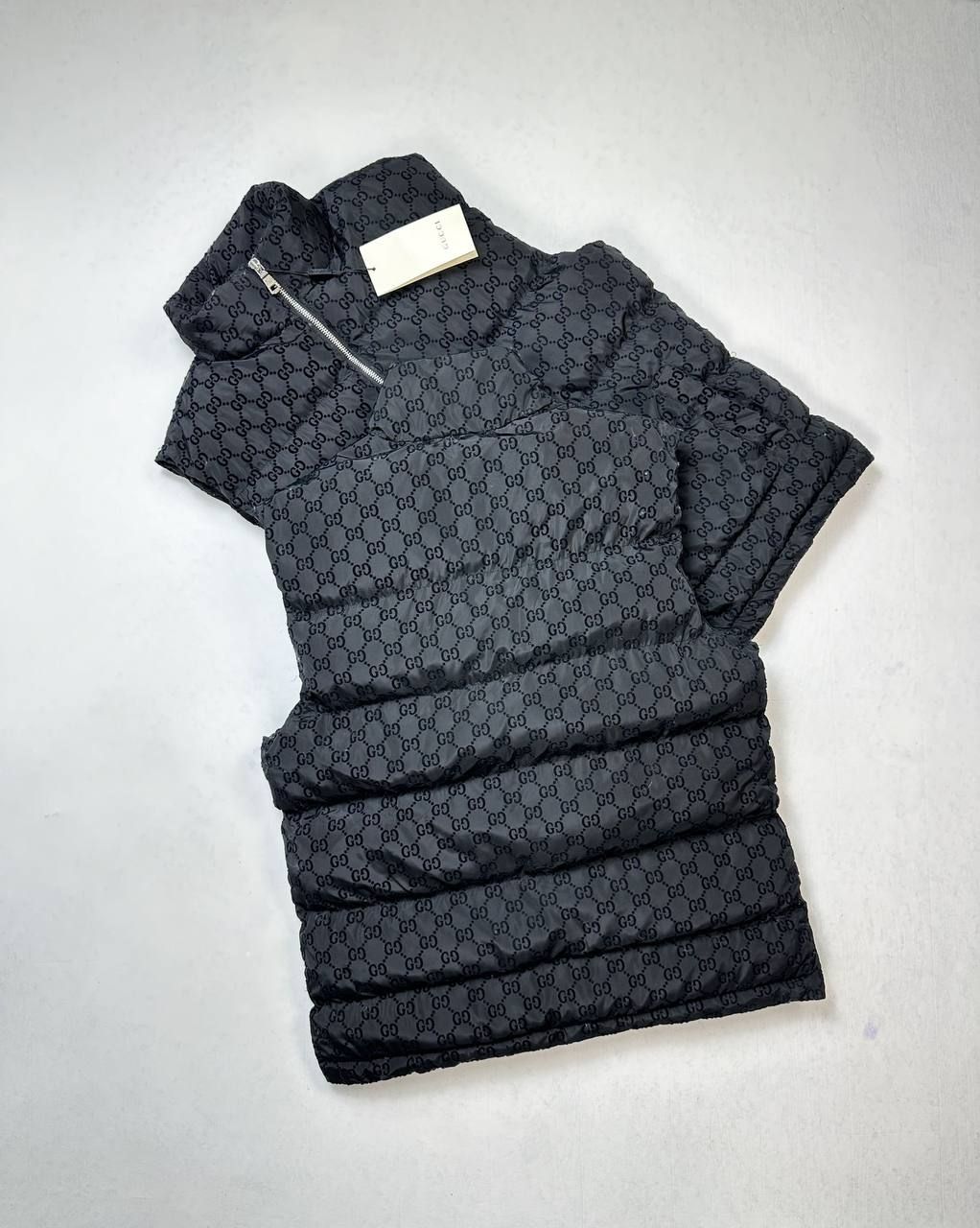 Gucci Men's Women's Down GG Vest Black Bodywarmer Fake AAA Sale UK Men Women First Copy Replica Bodywarmers Man Woman Cheap Price Fakes Reps 1st Copies Vest 1 to 1 Brand Logo Rep Padded Puffer Jacket 1:1 Luxury Canvas Duplicate