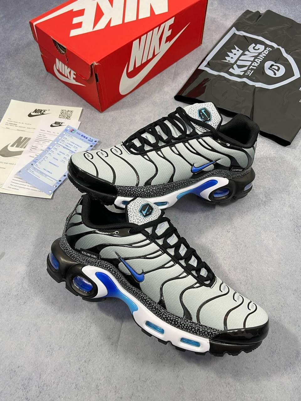 Nike TN Air Max Plus Kiss My Airs Metallic Silver Trainers For Men's