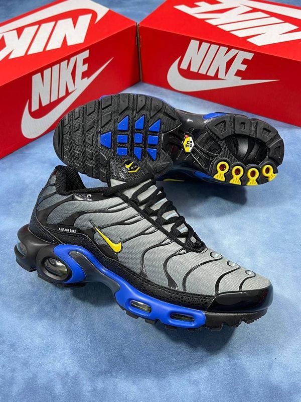 Nike TN Air Max Plus Black/Blue Trainers For Men's Nike TN Air Max Plus Black/Blue Trainers For Men's