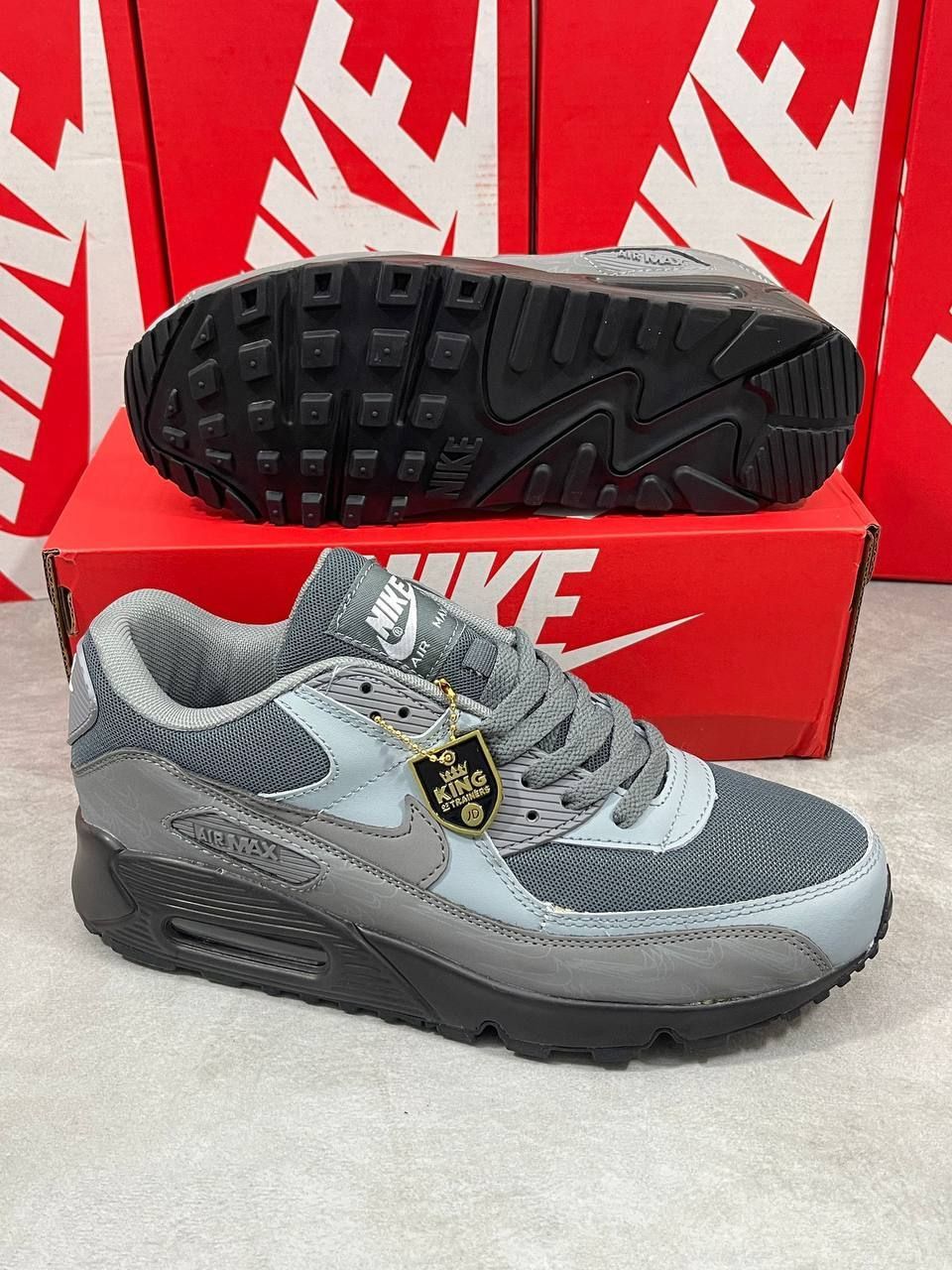 Nike Men's Trainers Max 90 Cool Grey Trainer 90s 90's Black	Nikes Air Max 90 Men Mens Rep Replica Shoes Fake Man Mans Duplicate Sneakers in AAA First Cheap Sneaker Shoe Best Copies Sale UK Reps MAX.90 Air.Max DZ4504-002 Stealth Graphite 1:1