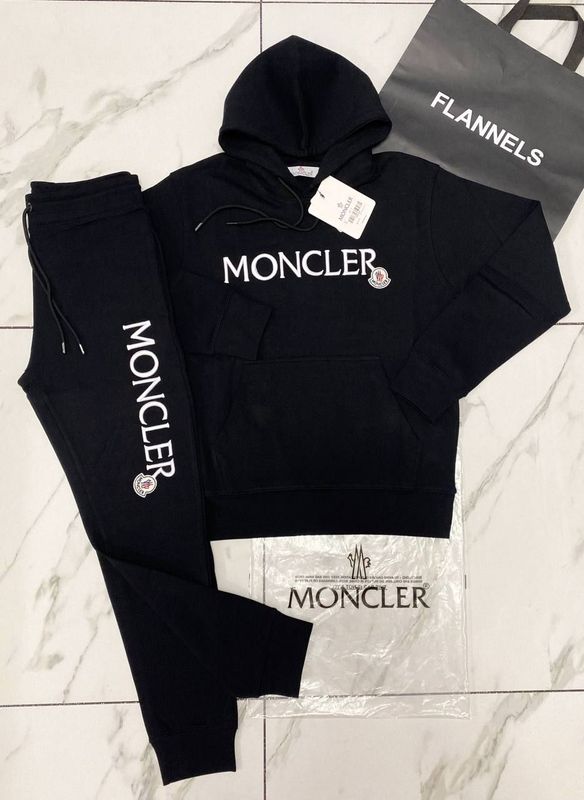 Moncler Logo Printed Tracksuits For Men's in 2 Colors, Colors: Black