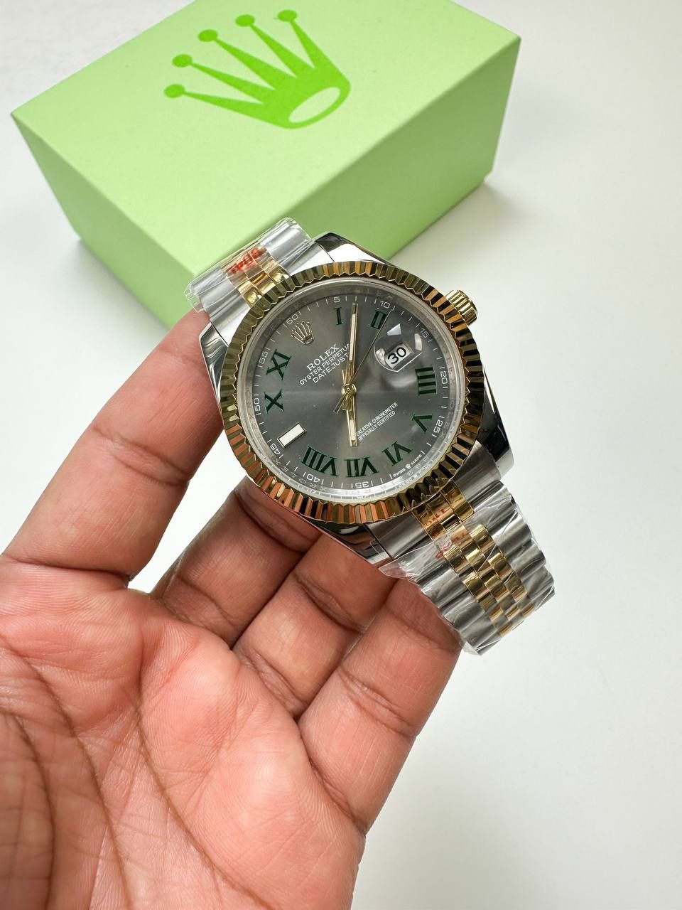 Rolex Datejust 41 Wimbledon Two Tone Yellow Gold Men's Watch