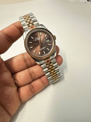 Rolex Rose Gold Chocolate Datejust Watch For Women's Rolex Rose Gold Chocolate Datejust Watch For Women's