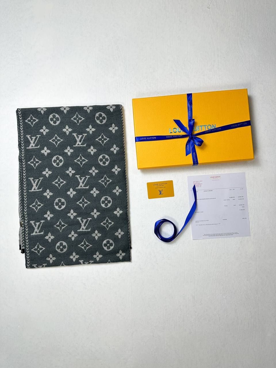 Louis Vuitton LV Monogram Women's Two Tone Logo Cashmere Scarf, Color: Black