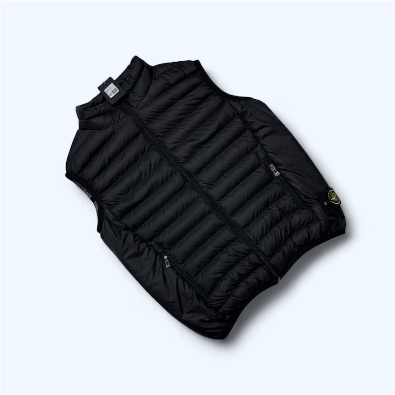 Stone Island Body Warmers For Men's in Black Color