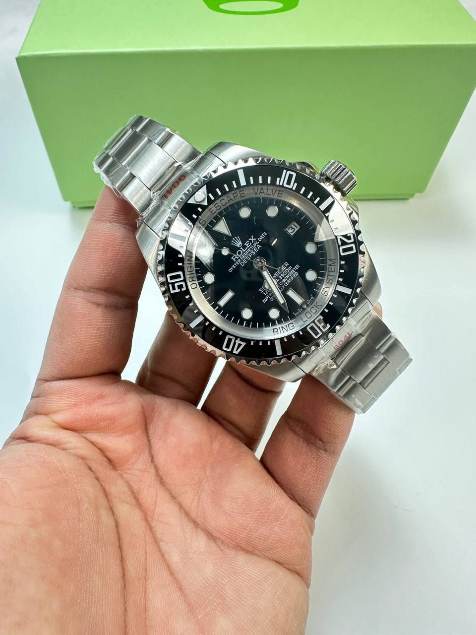 Rolex Deepsea Oyster Perpetual Intense Black Dial Watch for Men's