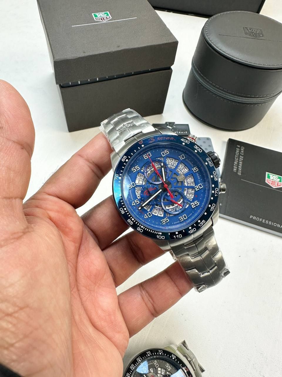 TAG Heuer Carrera Heuer 01 Racing Ayrton Senna Edition Watch For Men's in Blue Dial