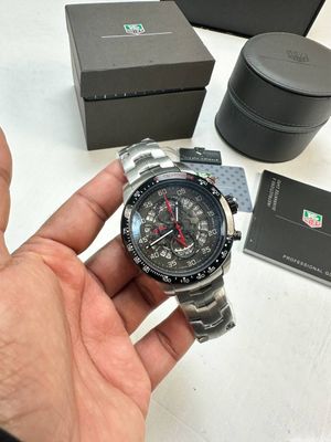 TAG Heuer Carrera Caliber Heuer-01 Tachymetre Watch For Men's in Black Dial