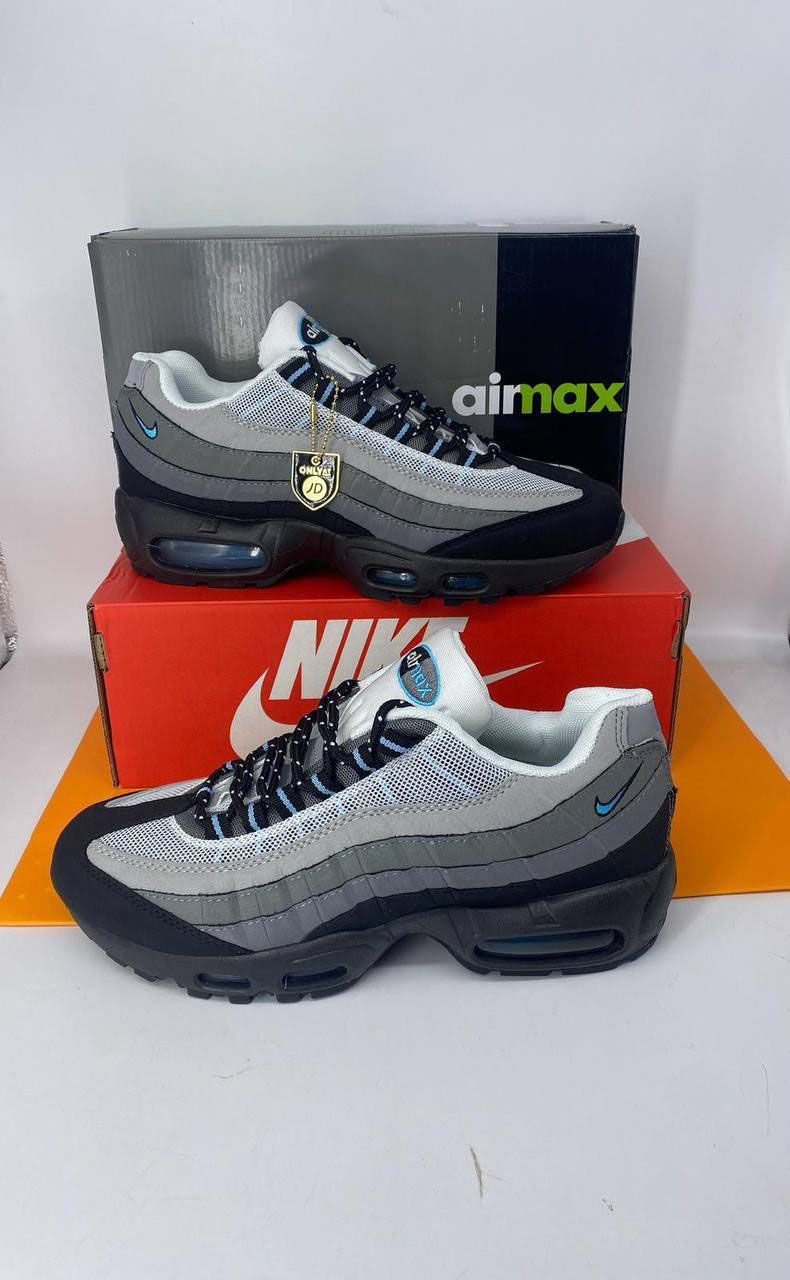 Nike Men's Trainers Trainer 95s 95's 1:1 Baltic Blue Quality Nikes Air Max 95 Men Mens Rep Replica Shoes Fake Man Mans Duplicate Sneakers First Copy Cheap Sneaker Sale UK Reps MAX.95 Air.Max HM0622-003 Iron Smoke Grey AAA