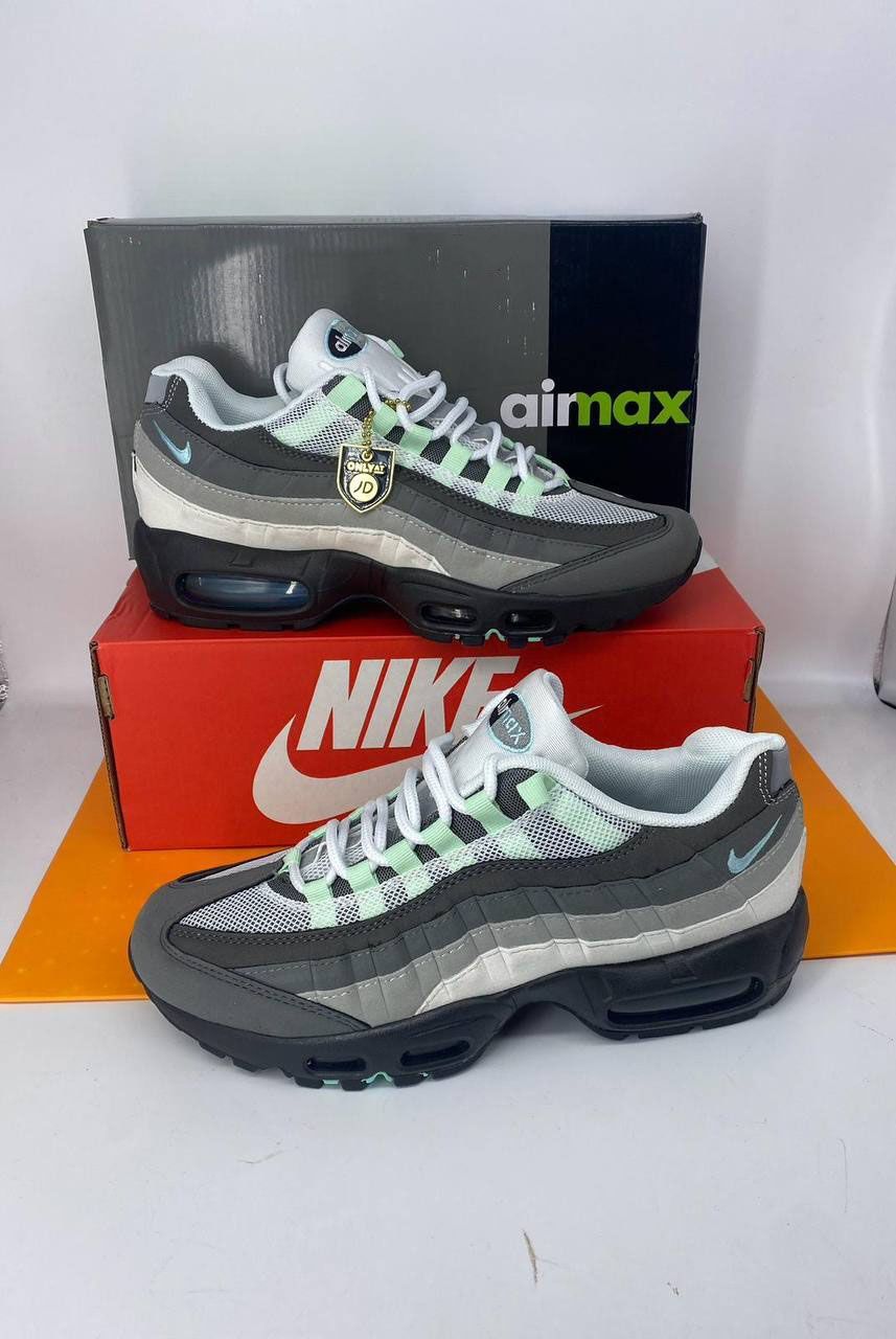 Nike Men's Trainers Trainer 95s 95's 1:1 White Fresh Mint OG	Nikes Air Max 95 Men Mens Rep Replica Shoes Fake Man Mans Duplicate Sneakers Copy Cheap Sneaker Sale UK Reps MAX.95 Air.Max CD7495-101 Granite Dust Dark Pewter Medium Ash