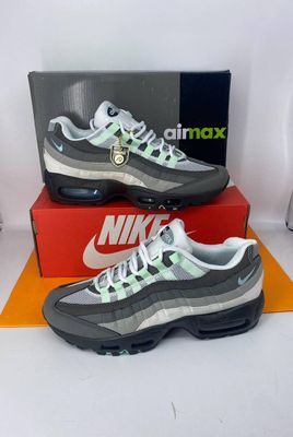 Nike Air Max 95 OG Fresh Mint Trainers For Men's Nike Men's Trainers Trainer 95s 95's 1:1 White Fresh Mint OG Nikes Air Max 95 Men Mens Rep Replica Shoes Fake Man Mans Duplicate Sneakers Copy Cheap Sneaker Sale UK Reps MAX.95 Air.Max CD7495-101 Granite Dust Dark Pewter Medium Ash