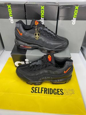 Nike Air Max 95 Black Red Orange Trainers For Men's Nike Men's Trainers Trainer 95s 95's 1:1 Black Red Orange AAA Nikes Air Max 95 Men Mens Rep Replica Shoes Fake Man Mans Duplicate Sneakers First Copy Cheap Sneaker Sale UK Reps MAX.95 Air.Max FZ4626-002 University Safety