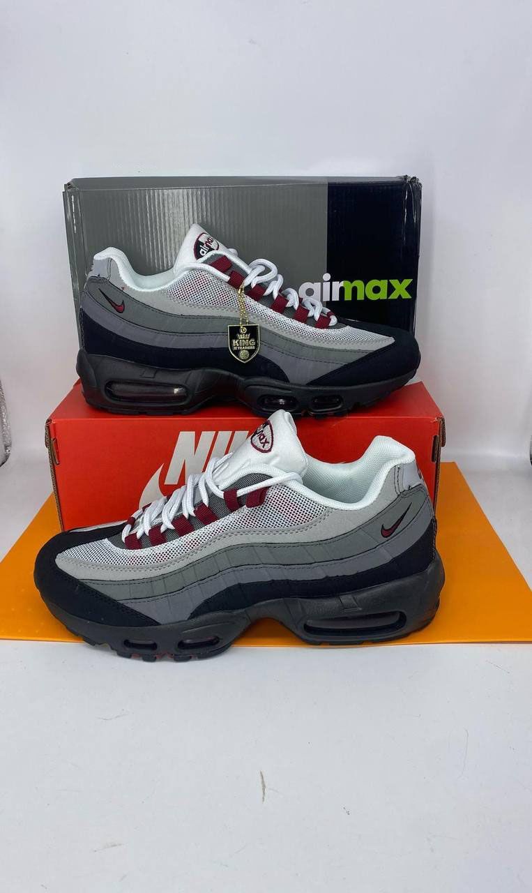 Nike Men's Trainers Trainer 95s 95's 1:1 Grey Dark Beetroot	Nikes Air Max 95 Men Mens Rep Replica Shoes Fake Man Mans Duplicate Sneakers First Copy Cheap Sneaker Sale UK Reps MAX.95 Air.Max Black Pearl Grey DQ9001-001 AAA