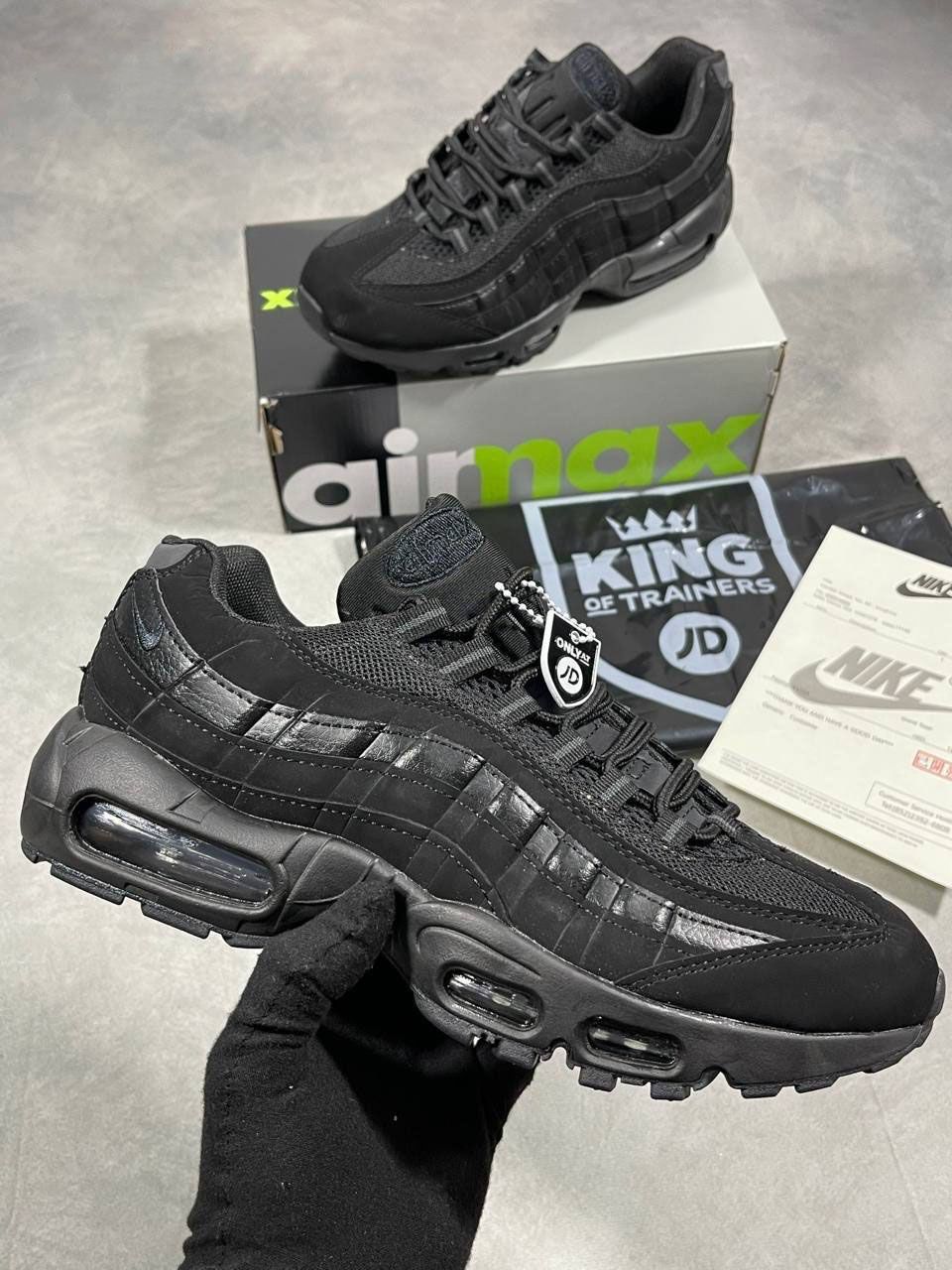 Nike Air Max 95 Triple Black Trainers For Men's