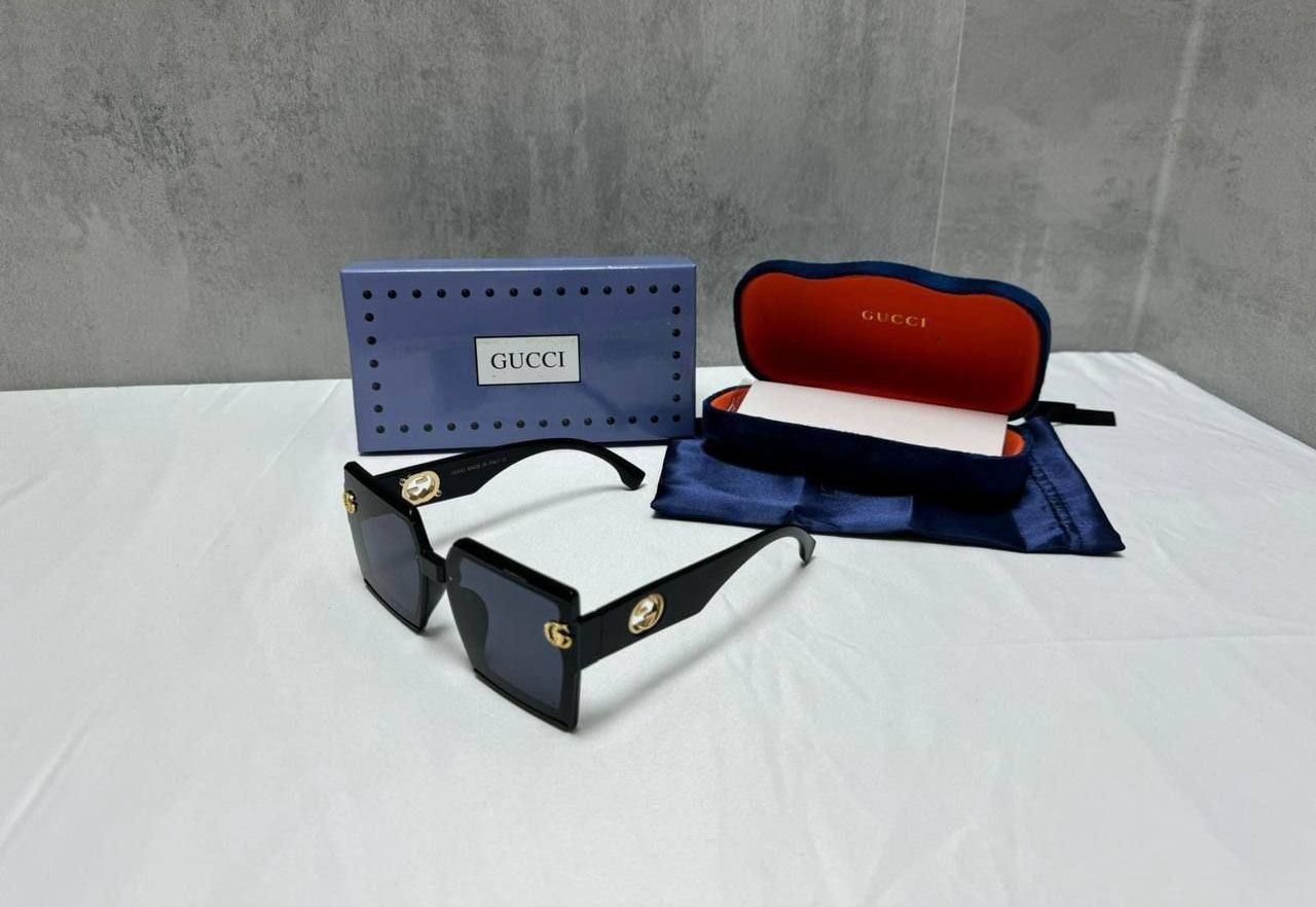 Gucci Men's Women's Black Grey Sunglasses
